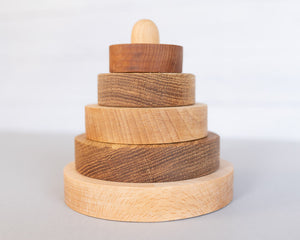 Gnezdo Natural Wooden Round Stacker (6 pcs)