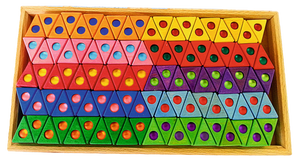 Colored Bauspiel Triangles 100pc
