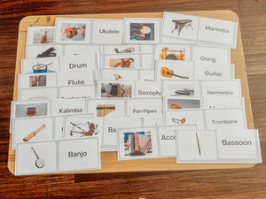 Musical Instruments  Cards (downloadable file)