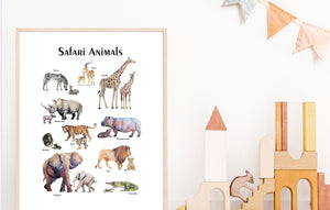 Safari Animals Poster (PDF file only)