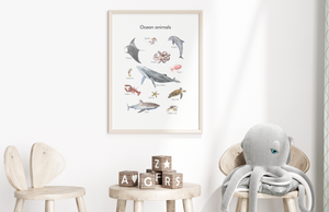 Ocean Animals Poster (PDF file only)