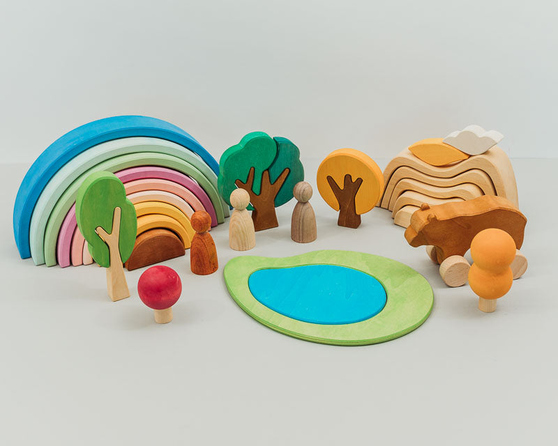 Sharome Toys - Avdar Medium Pastel / Macaron Rainbow Stacker