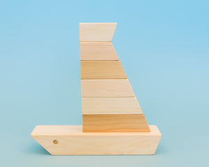 Wooden Toy Stacker Boat